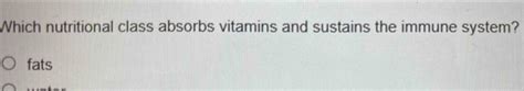 Which Nutritional Class Absorbs Vitamins and Sustains the Immune System: A Dive into the Mysteries of Nutrition and Beyond